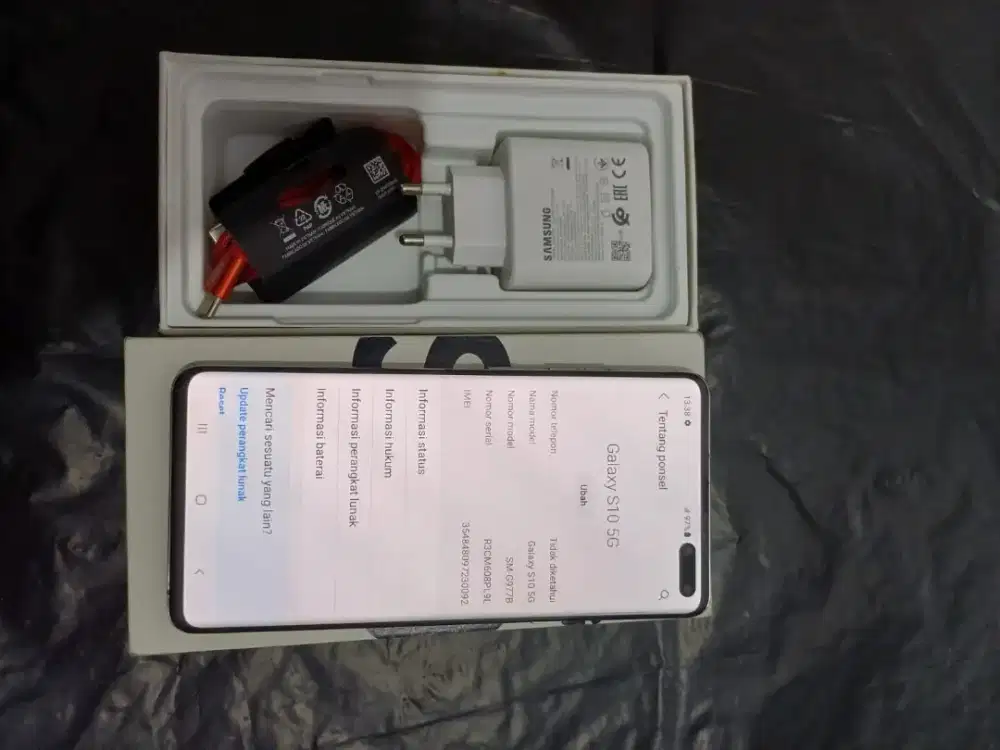 JUAL SAMSUNG S10 5G 8/256 MULUS LAYAR ORI NO MINUS KOMPLIT
