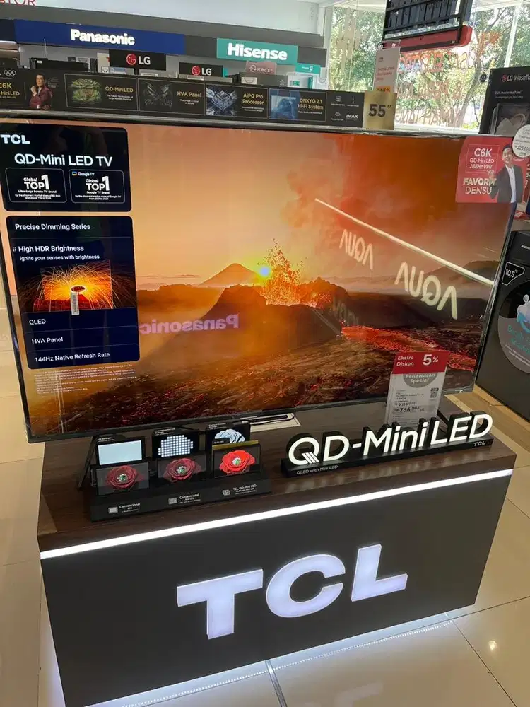 cicilan tv tcl 55 inch miniled google tv 4k