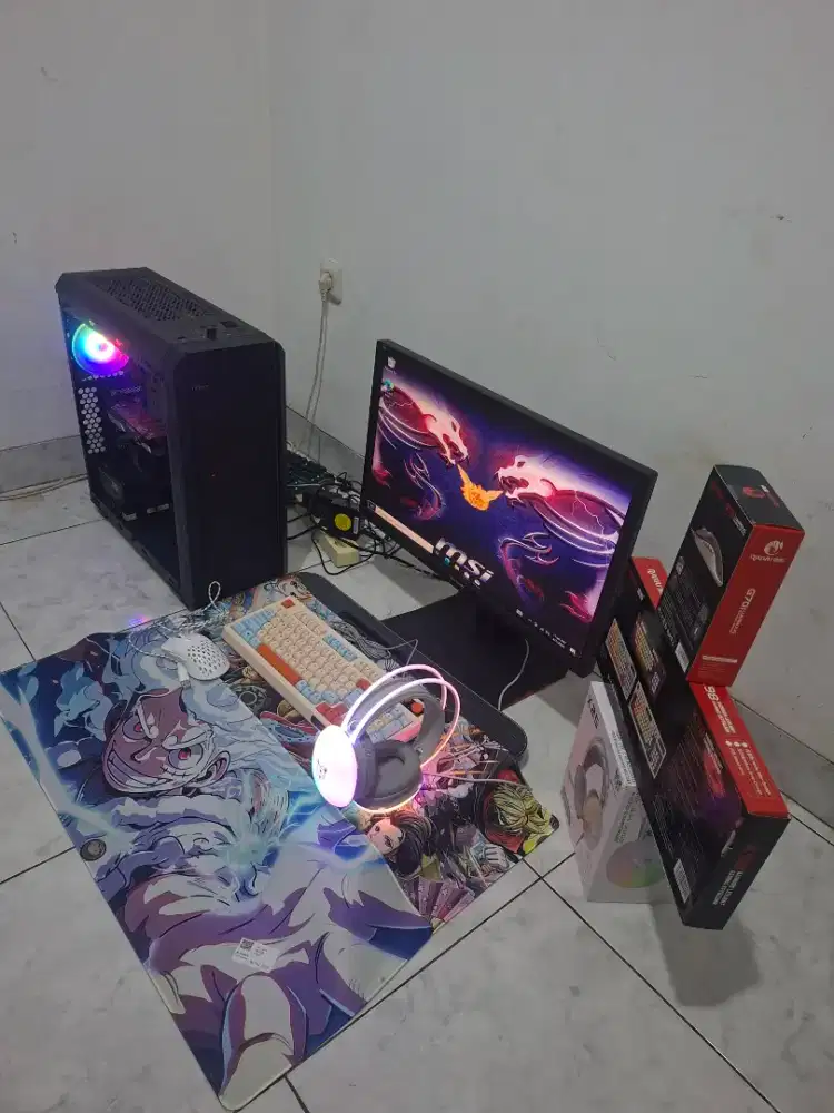 Pc Gaming Pc Fullset core i7 gen 6 Gtx 1050 TI no core i5 gen 12