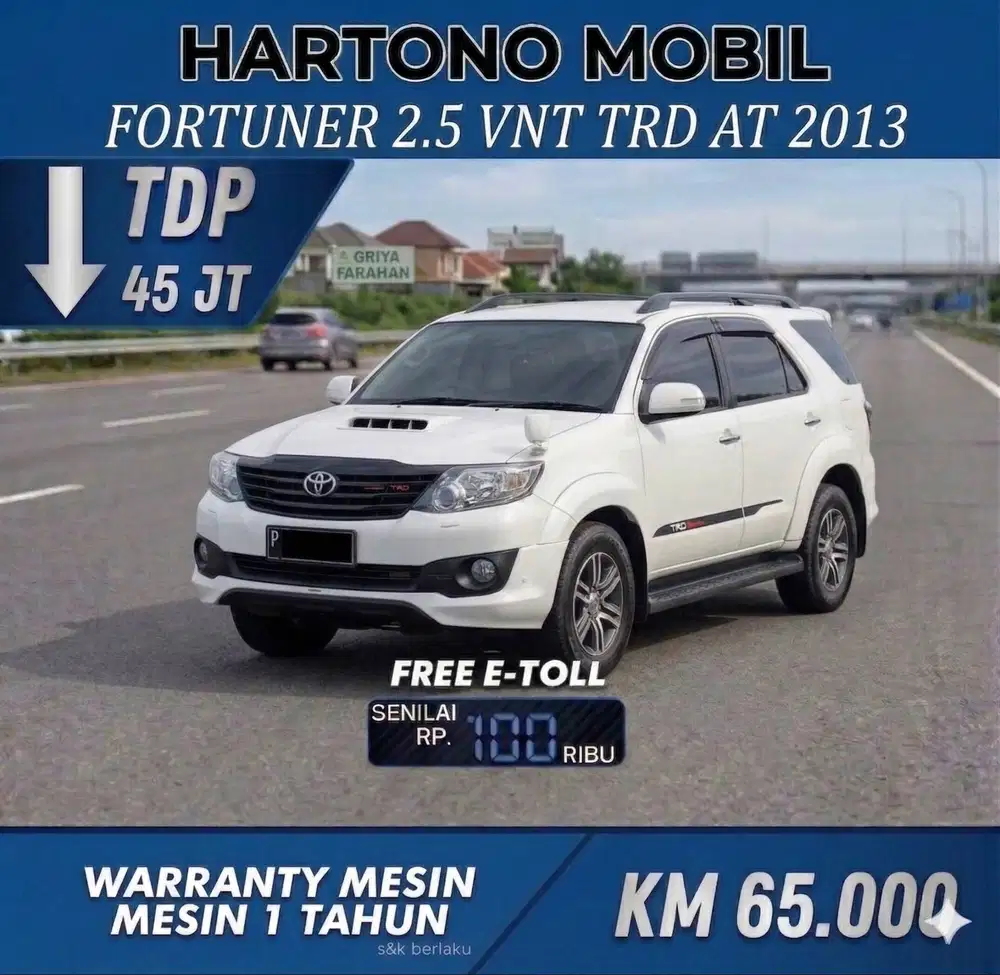 FORTUNER 2.5 VNT TRD AT 2013