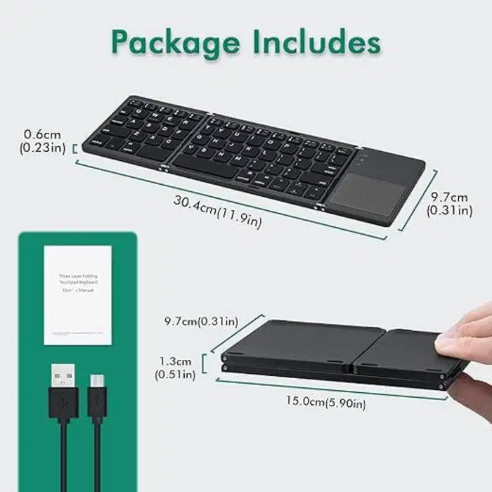 Wireless Bluetooth Keyboard B033 Portable with Touchpad