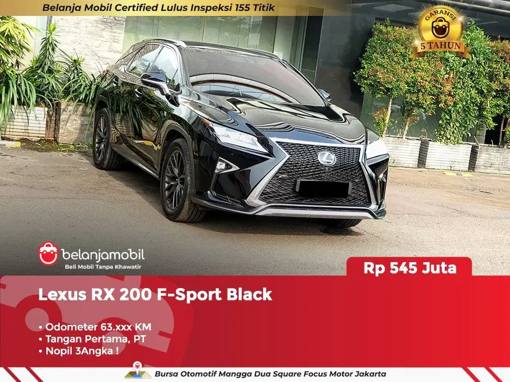 [ KM LOW ] Lexus RX200 RX 200 F Sport F-Sport Black 2017/2018