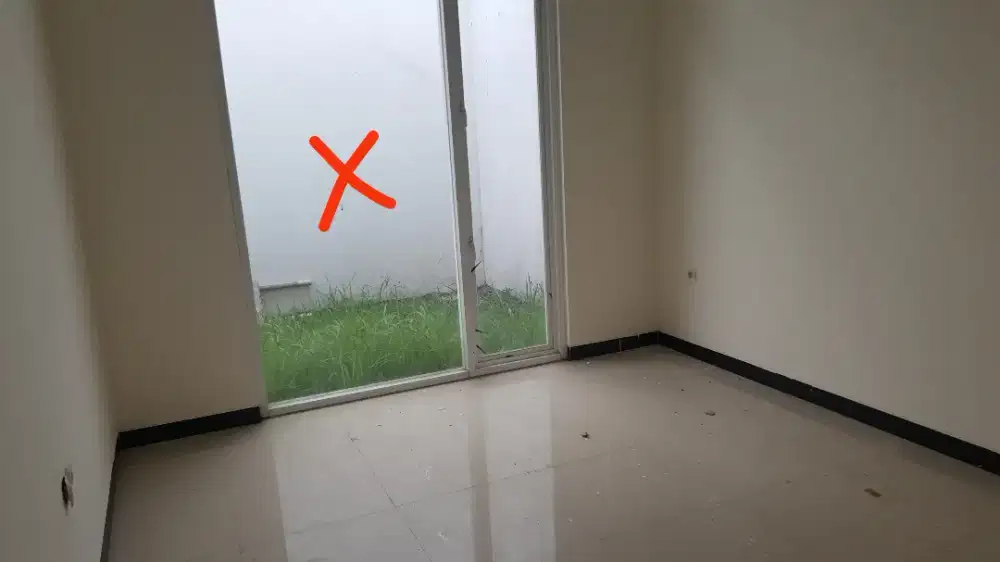 Kusen alumunium dan pintu kaca 245 x 190 cm