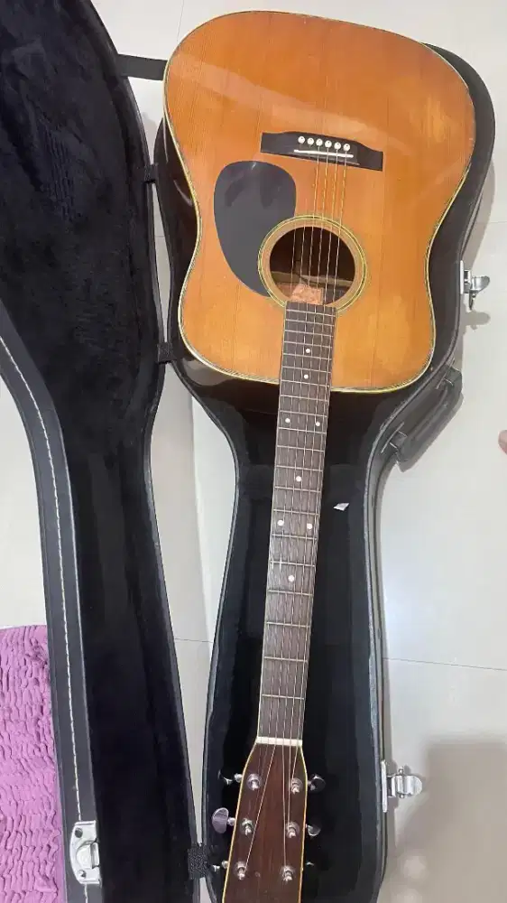 Gitar akustik elektrik ori premium butik yamaha vintage 70/80an mantap