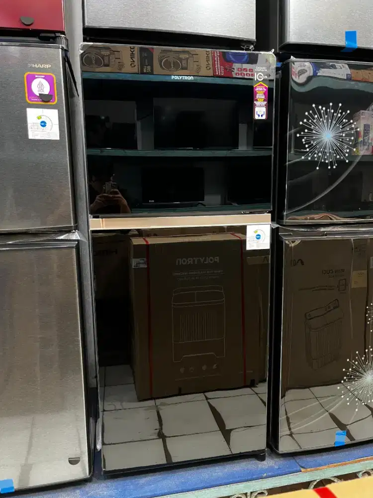 KREDIT KULKAS POLYTRON 2 PINTU TANPA DP MODAL KTP DAN HP