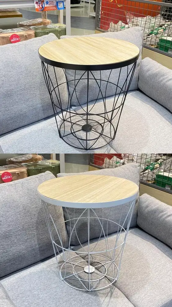 meja sudut estetik bulat