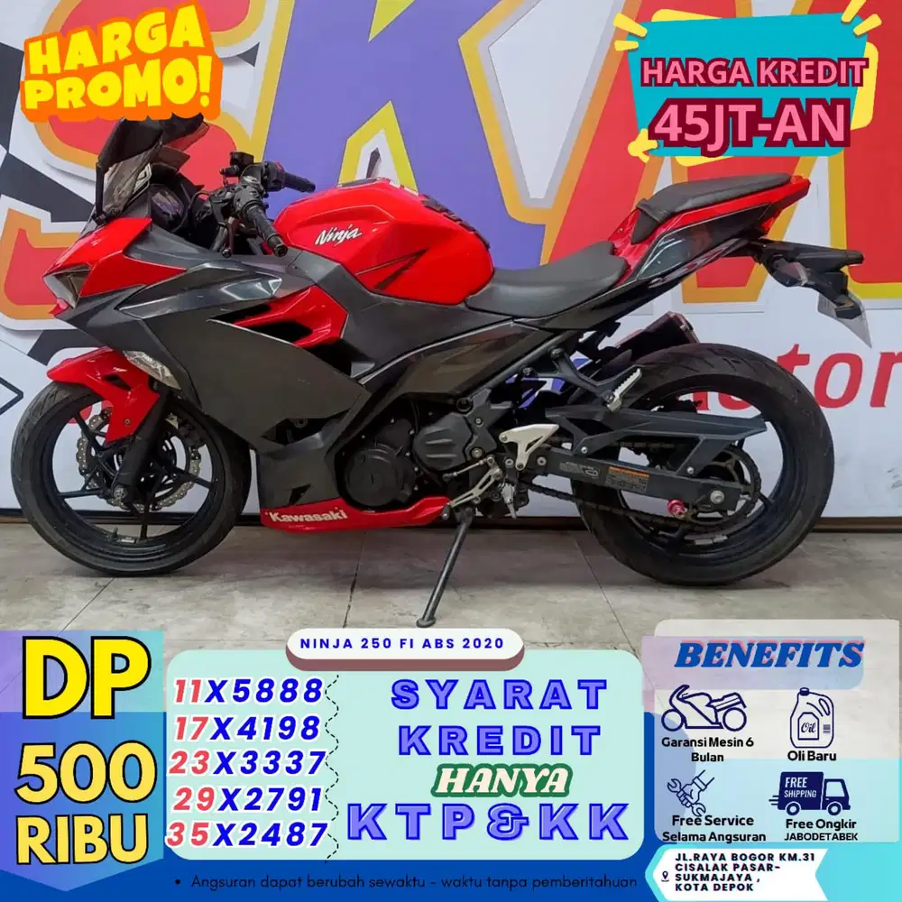 Mokas murah berkualitas Kawasaki ninja250 2020 cash/credit