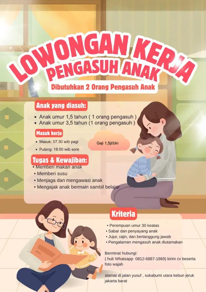 Lowongan kerja pengasuh anak