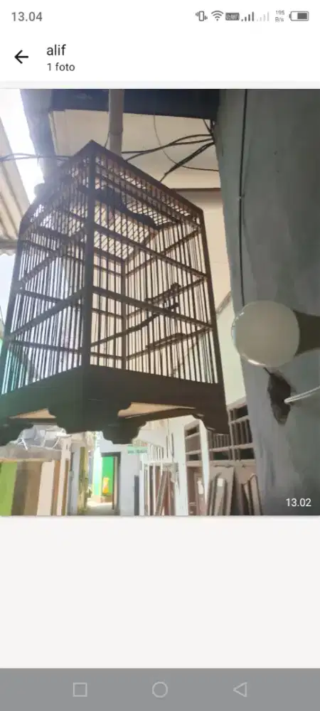 Di Jual Kandang Kotak Jeruji Kayu.