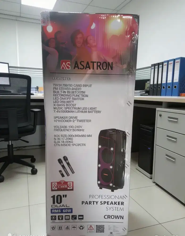 BARU SPEAKER ASATRON CROWN 10 INCI SEGEL KOTAK