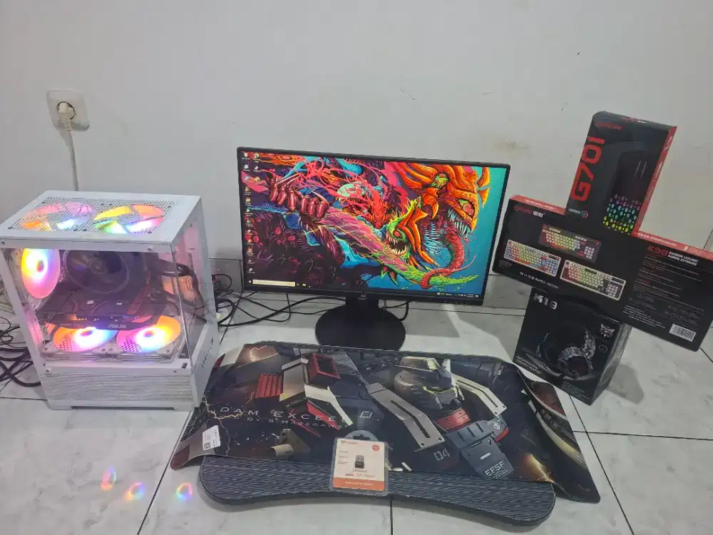 Pc Gaming Pc Fullset Intel Xeon R cpu E5-2673 V3 setara Amd ryzen 5