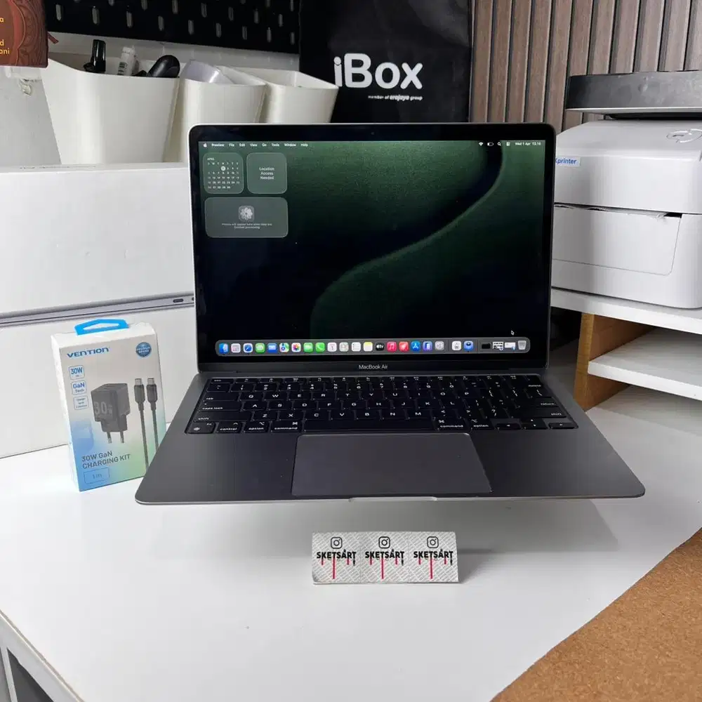 MacBook Air M1 Spacegray iBox 8gb 256gb Battery Health 100% Original