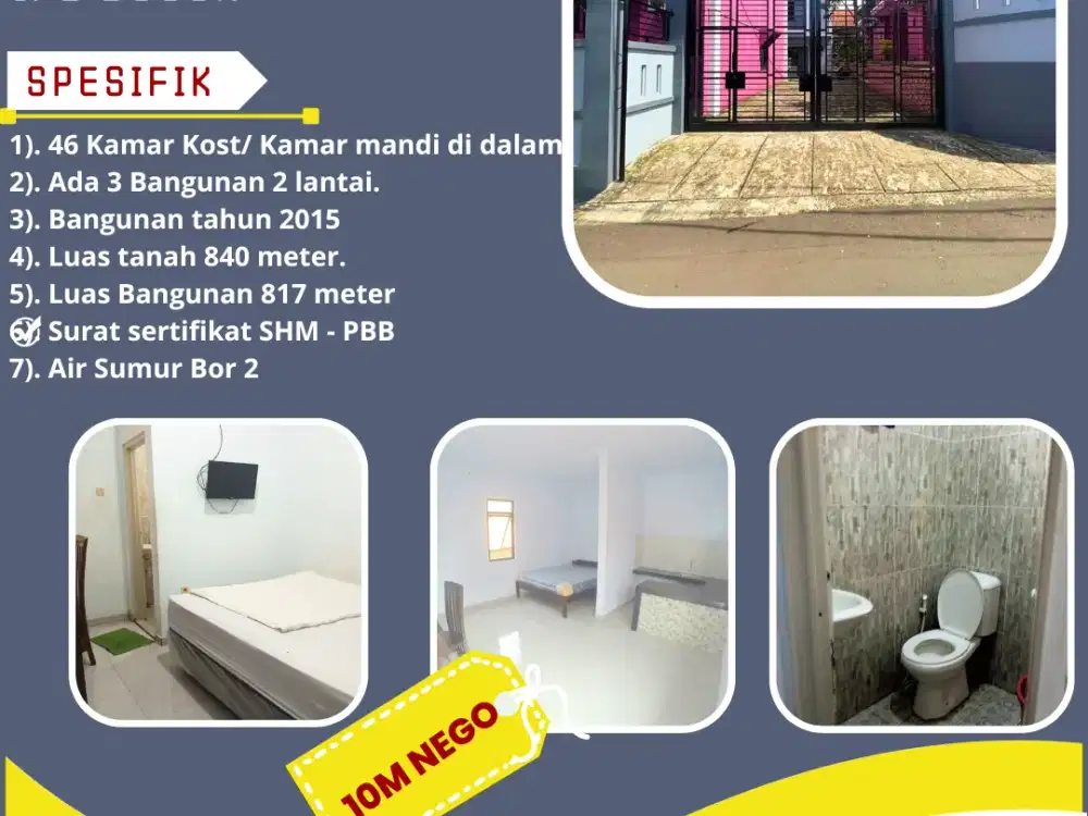 Kos-Kosan Mewah 46 Pintu Full Terisi Dekat Kampus IPB Dramaga SHM