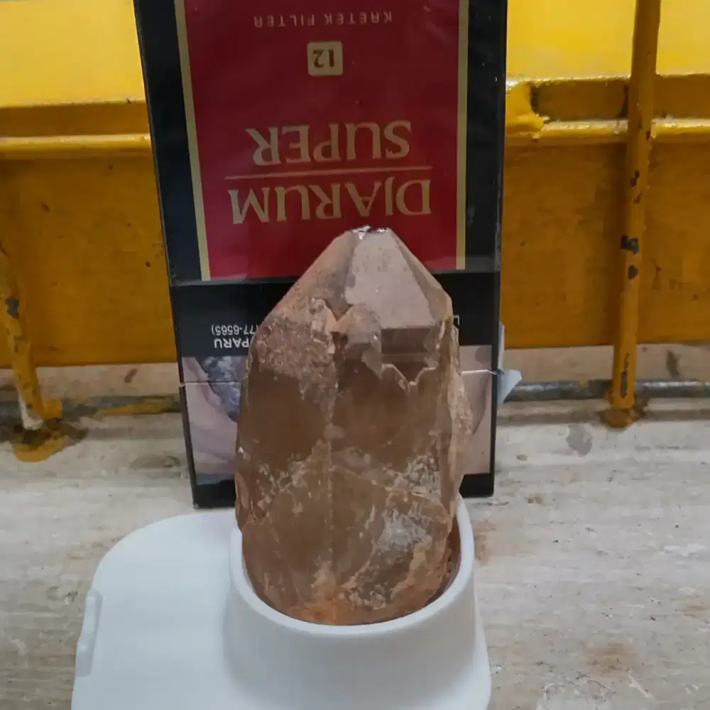 Bahan kecubung smoky quartz natural