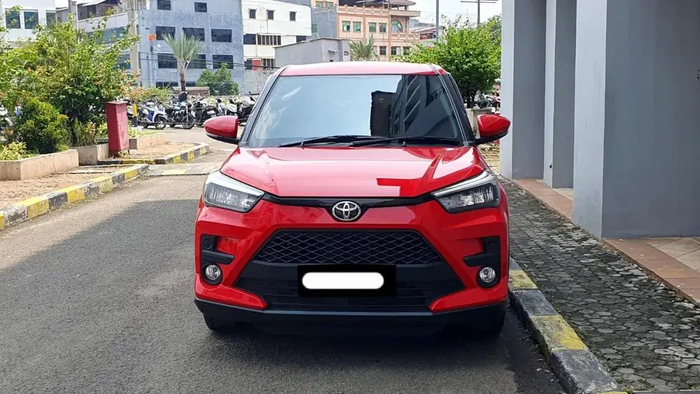 Km 8rb toyota raize 1.2 g cvt non turbo 2024 merah pajak panjang