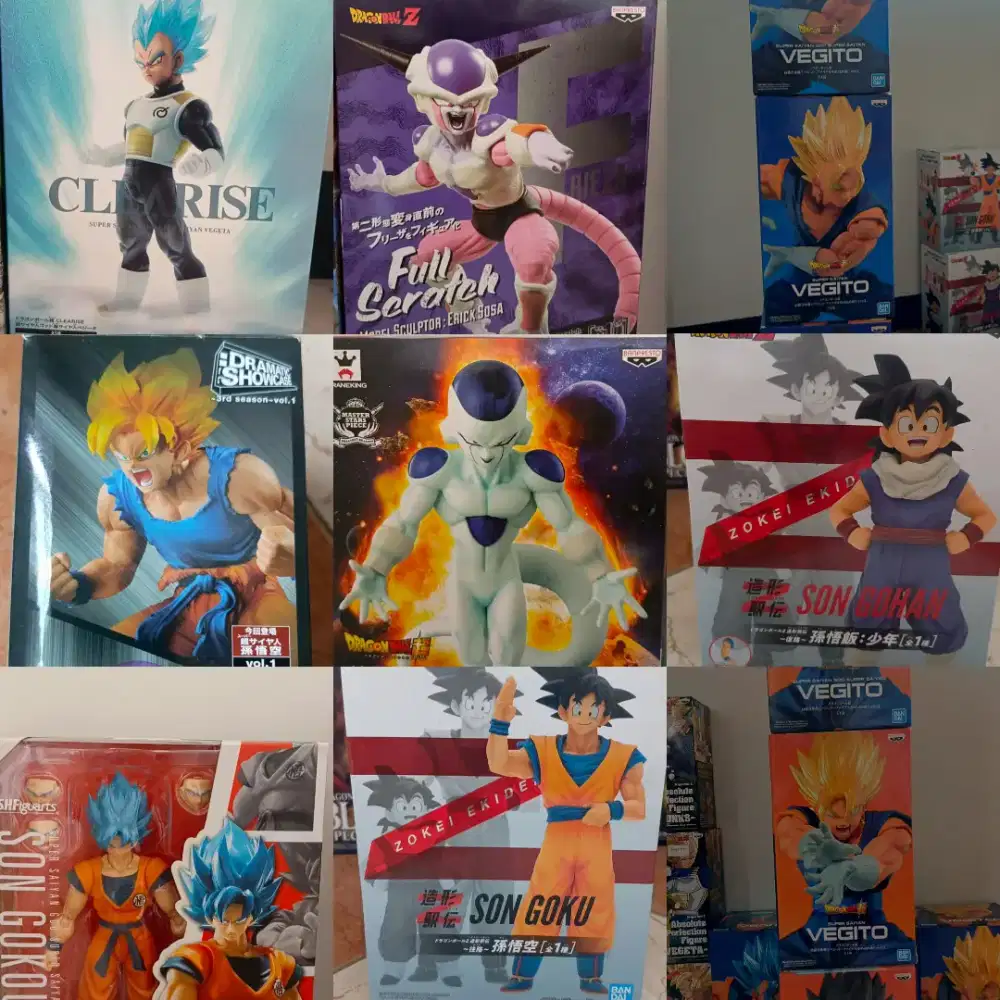Action Figure Dragon Ball Goku Vegeta Vegito Cell Freeza Gohan Broly