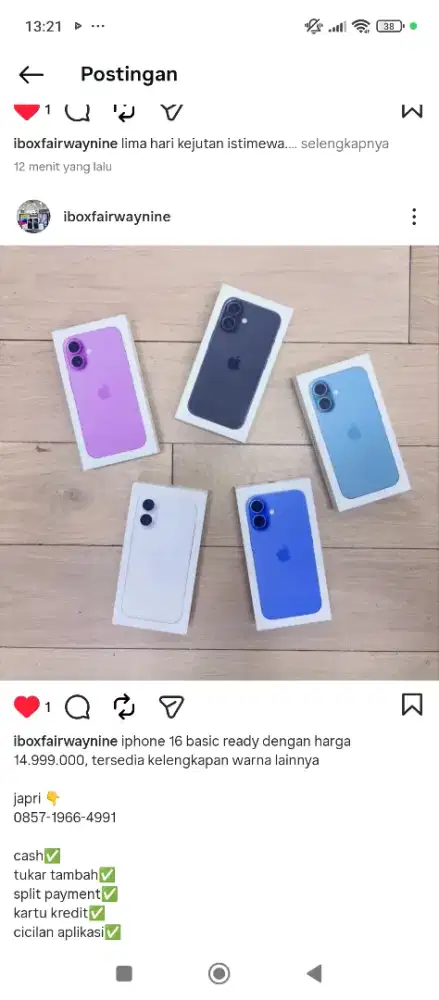 iphone 16 basic ready all warna