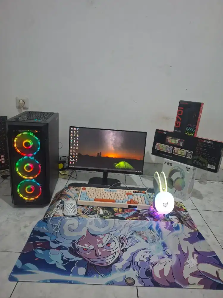 Pc Gaming Pc Fullset Editing Core i5 gen 6 Gtx 1050 TI no gtx 1650