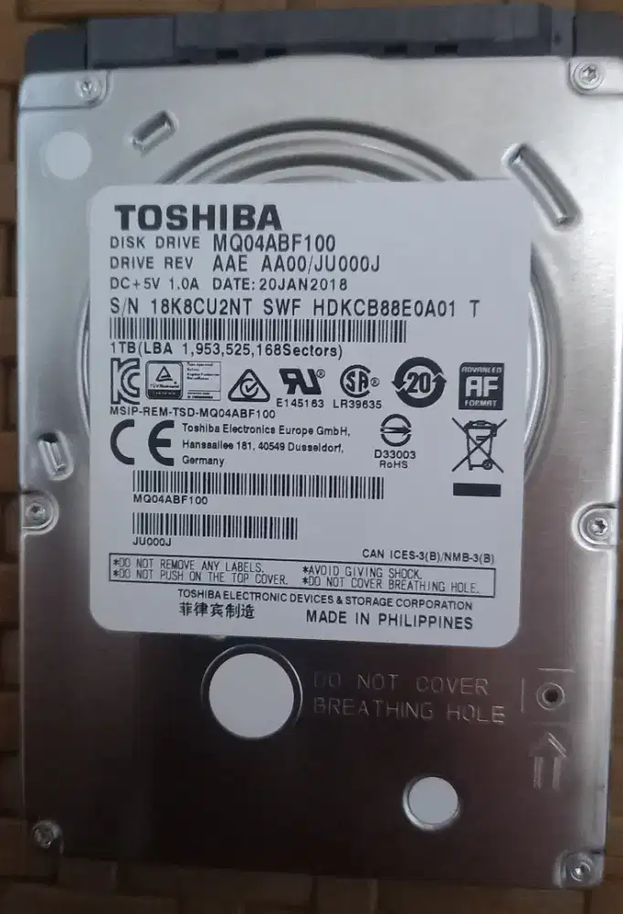 Hardisk Laptop Slim 1 TB