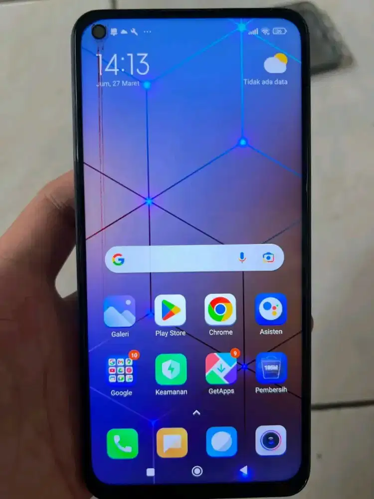 Redmi note 9 minus lcd garis