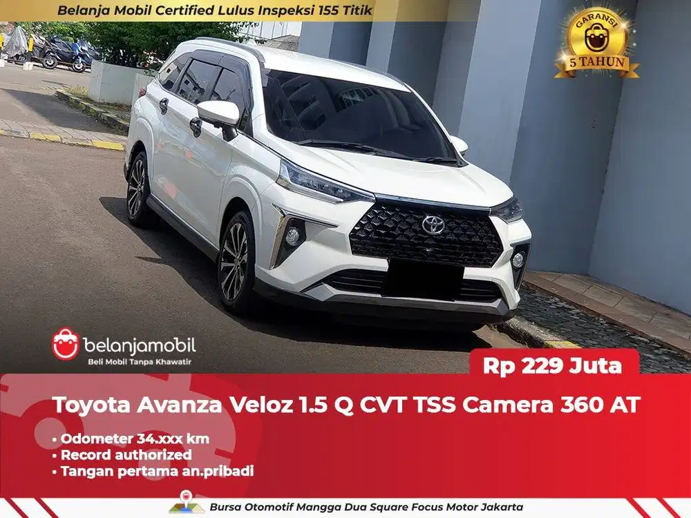 [ GARANSI 5TH ] Toyota Avanza Veloz 1.5 Q CVT TSS AT 2023/2024