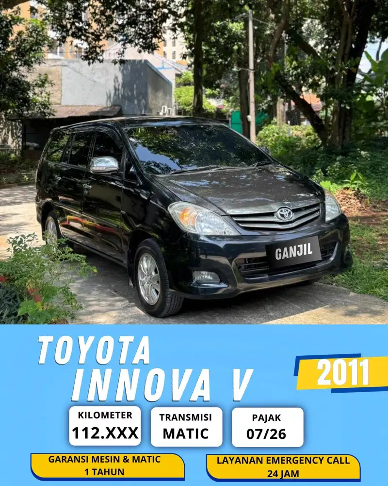 TOYOTA INNOVA V 2011 AT MATIC GANJIL