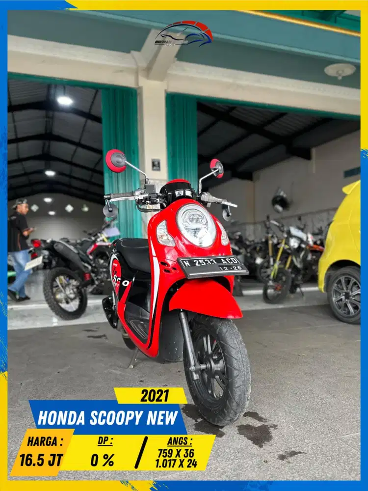 HONDA SCOOPY NEW 2021 MURAH CIAMIK MASZEEHH HIKMAH MOTOR KEPUH MALANG