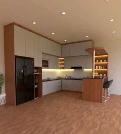 Custom Interior Kitchen Set, Backdrop TV, Lemari, Wardrobe, Kitchenset