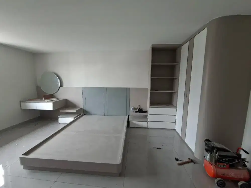 Backdrop tempat tidur custom