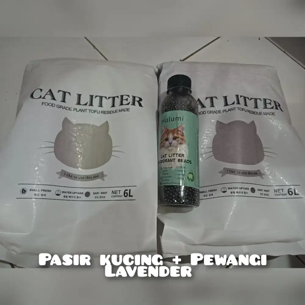 Pasir kucing + pewangi