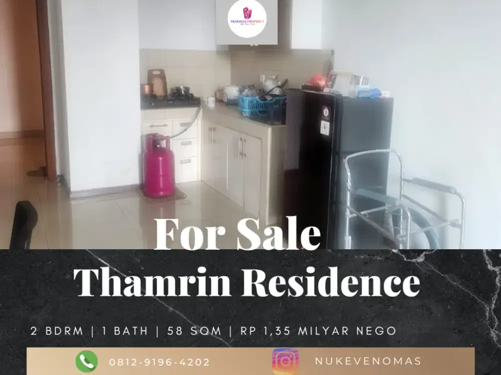 Dijual Apartement Thamrin Residence 2BR Full Furnished View City