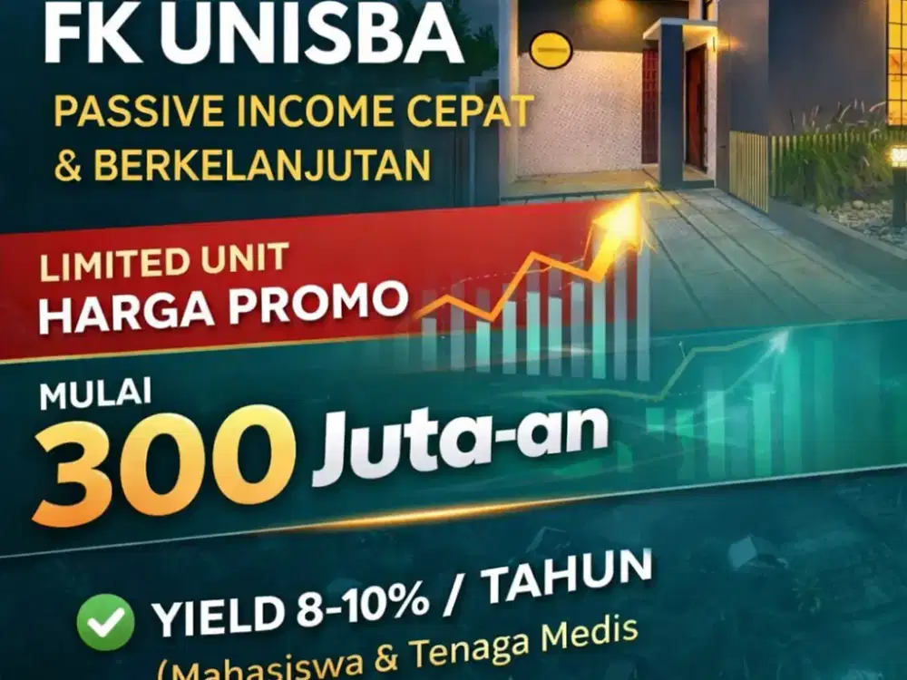 Properti Produktif 300 Jutaan — Dekat FK Universitas Islam Bandung & Akses Tol, Siap Disewakan