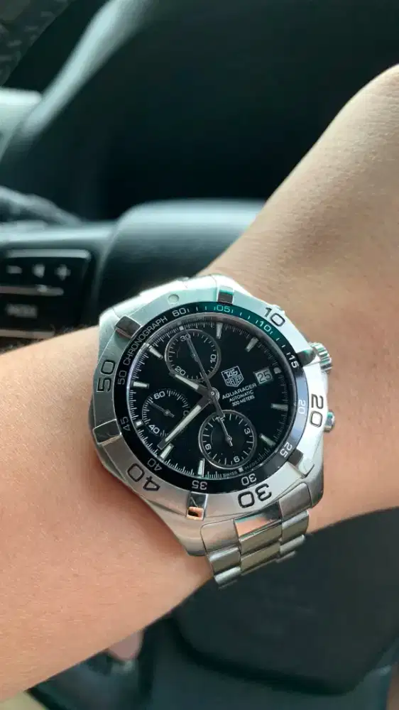 Mint Tag Heuer Aquaracer Chronograph Black Dial CAF 2110