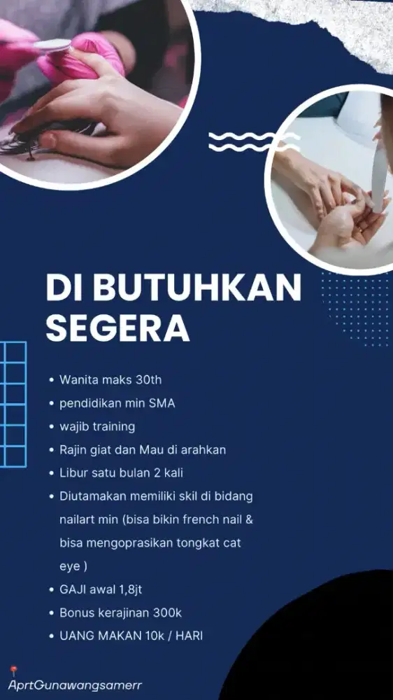 LOWONGAN KERJA NAILART PRODUKSI KUKU PALSU