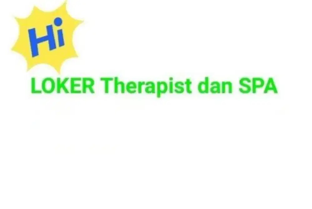 Lowongan Therapist wanita spa di outlet