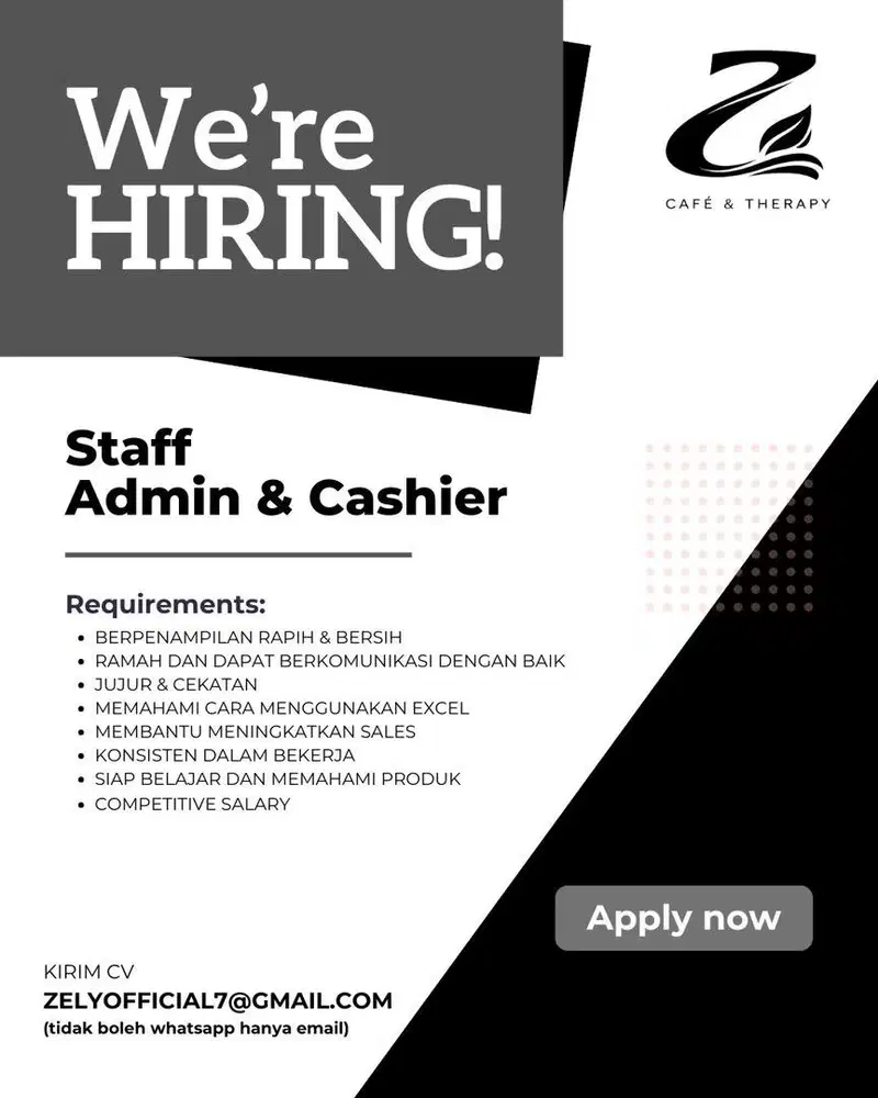 LOWONGAN STAFF ADMIN