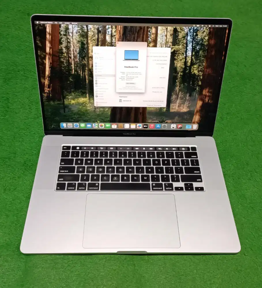 Apple MacBook Pro 2019 16inch i7 16/512 Silver Touchbar Dual VGA Murah