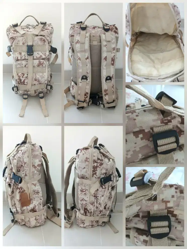 Tas ransel tactical army camping backpack, preloved