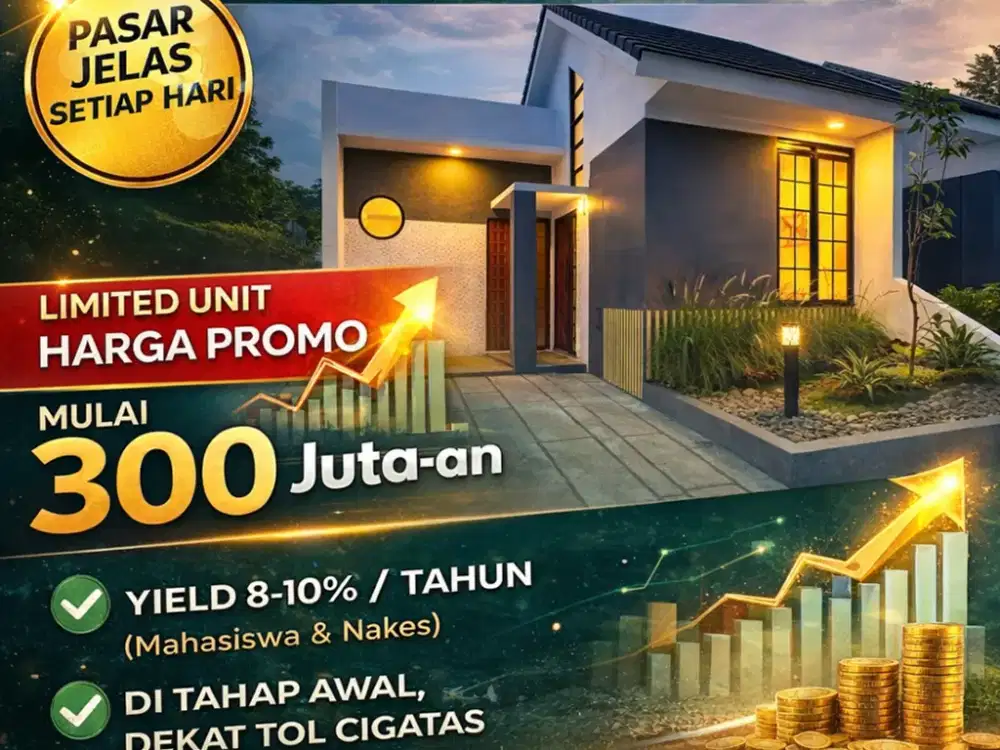 Unit Terbatas! Investasi 300 Jutaan Dekat FK UNISBA — Jangan Sampai Kehabisan