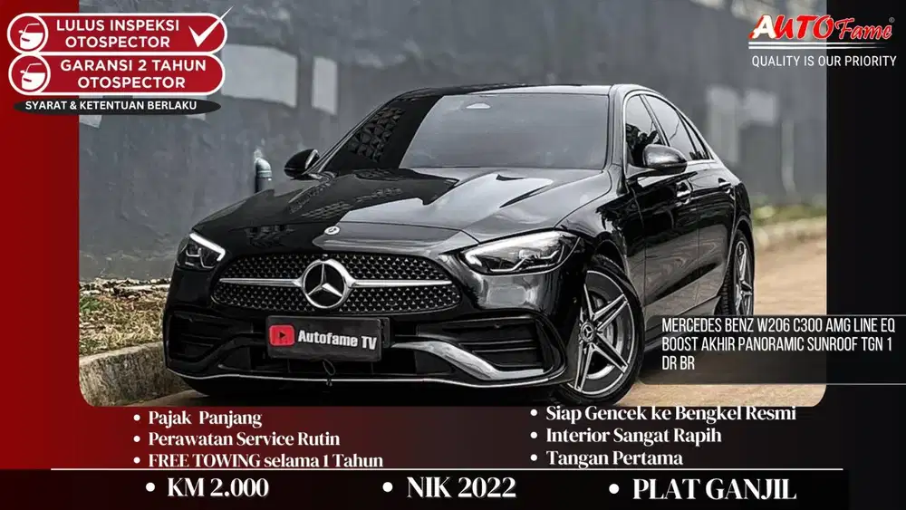 Mercedes Benz W206 C300 AMG Line Eq Boost NIK 2022