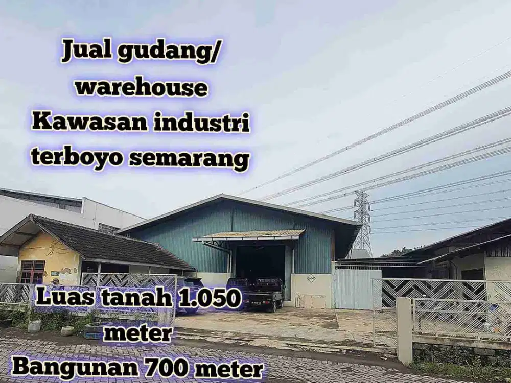 Jual Gudang Warehouse 1000 meter Kawasan Industri Terboyo Park Semarang