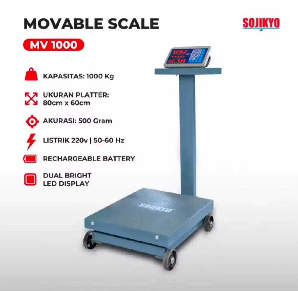 Timbangan digital 500 kg Tera Baru Bergaransi Original Henherr