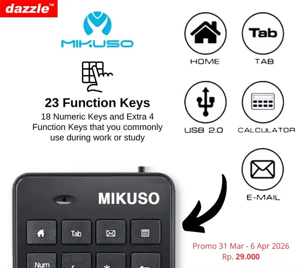Numeric Keypad Mikuso Kb 047U