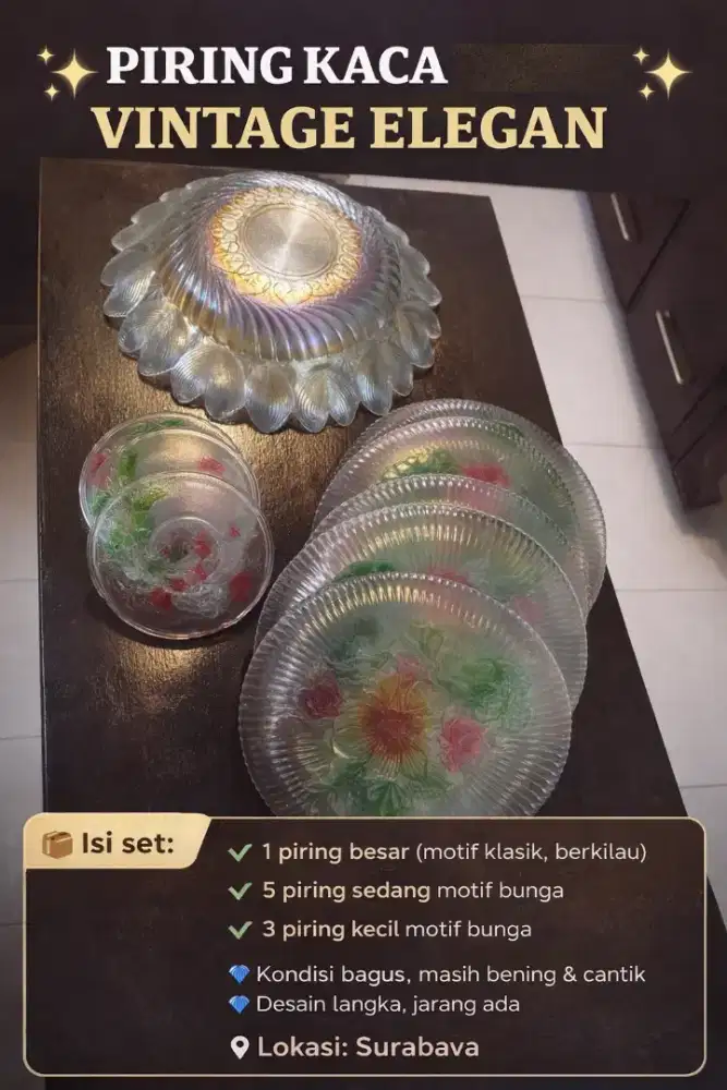 Sajian makan set pelangi