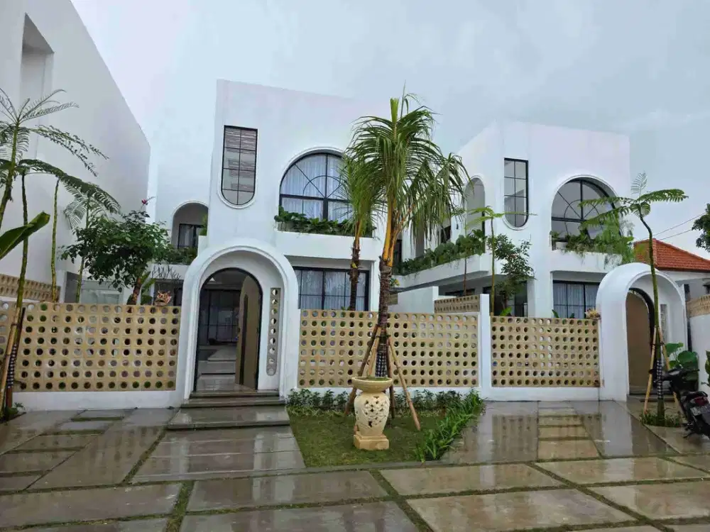 Villa Baru bergaya santorini dijual di Canggu Kuta utara Bali