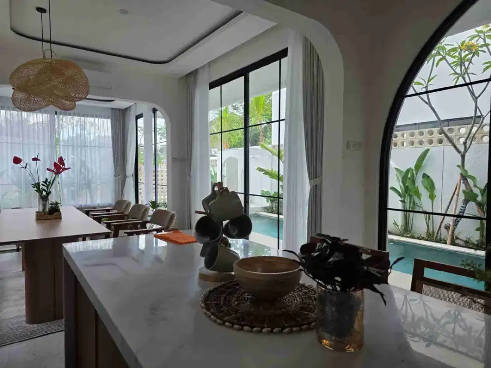 Villa Baru bergaya santorini dijual di Canggu Kuta utara Bali - Thumbnail 9