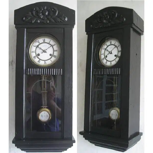 Jam dinding antik Art deco Siegfried Junghans era 1800 made in Germany