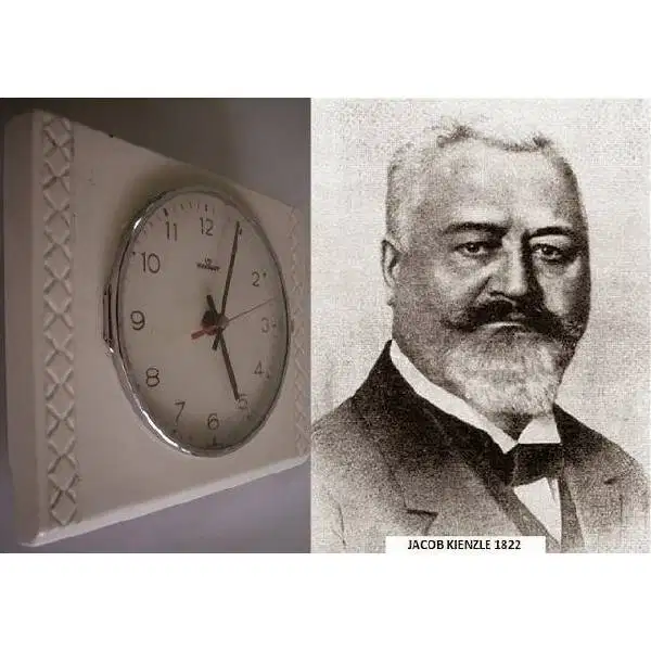 Antik jam dinding keramik Garant-Kienzle made in Germany 1822