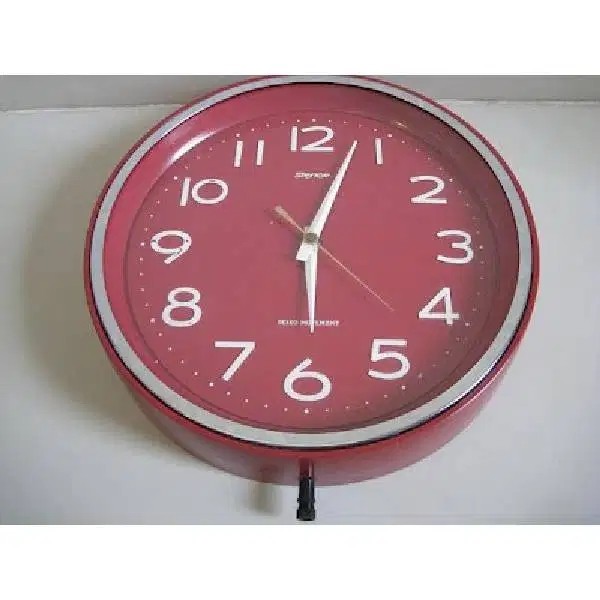 Vintage jam dinding electric antik Stenor Seiko Movement era 70an