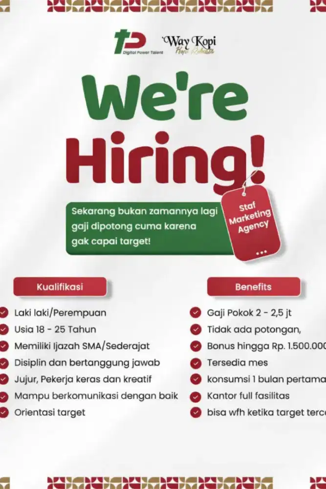 STAF MARKETING WAY KOPI